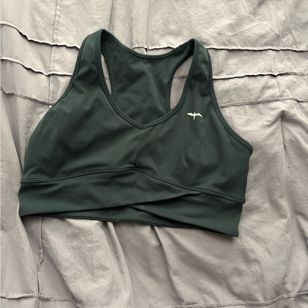 The ‘Iwa Company Women’s Dark Green Sports Bra with Racerback